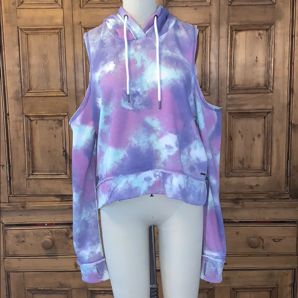Hollister cut-out shoulder hoodie